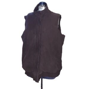Brown Lands End sweatshirt vest XL petite
